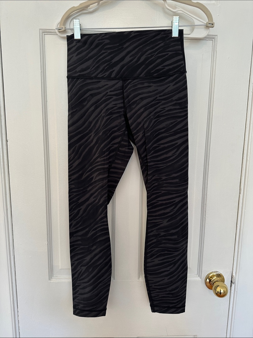 lululemon athletica Black and Gray Zebra-Print Leggings